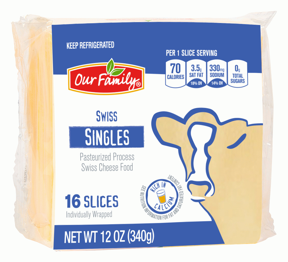 Our Family  swiss singles process cheese, 16-slices Full-Size Picture